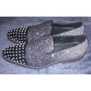 After Midnight Silver Slip On Spike Shoes Men's Sz 12